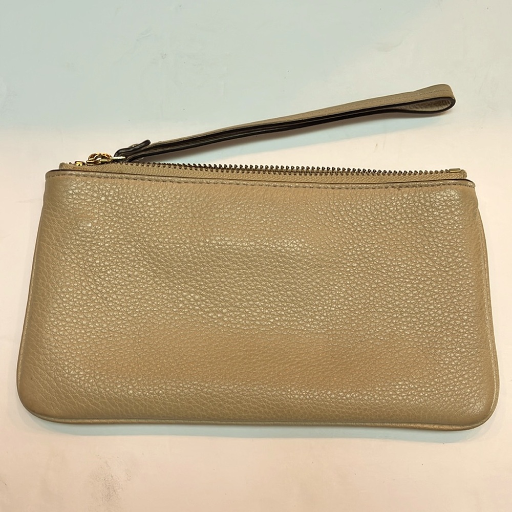 Kate Spade Taupe Leather Clutch - Picture 2 of 7